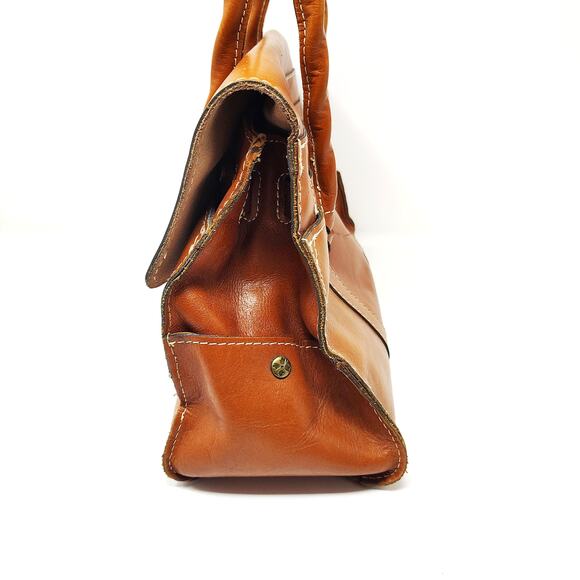 Patricia Nash Purse Vienna Satchel Leather Bag Shoulder Tote Boho Turn Lock
